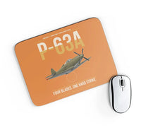 Thumbnail for P-63A Kingcobra design on orange rectangle mouse pad