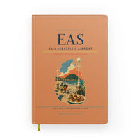 Thumbnail for San Sebastián Airport (EAS) design on orange notebook