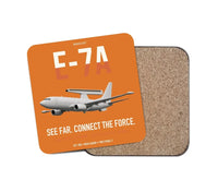 Thumbnail for E-7A Wedgetail design on orange 1 piece coaster