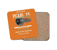 Thumbnail for PEARL 15 design on orange 1 piece coaster