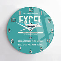Thumbnail for Cessna Citation Excel design on turquoise no frame wall clock