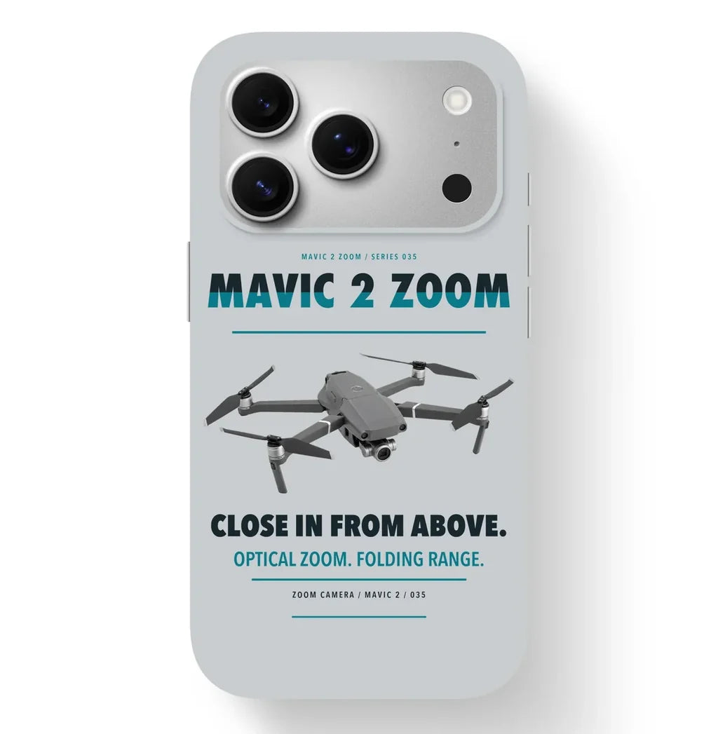 DJI Mavic 2 Zoom Case design on light gray iphone case