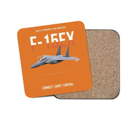 Thumbnail for F-15EX Eagle II Connect Carry Control design on orange 1 piece coaster