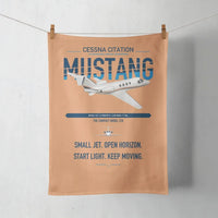 Thumbnail for Cessna Citation Mustang design on orange towel