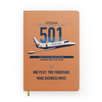 Thumbnail for Cessna 501 Citation I SP design on orange notebook