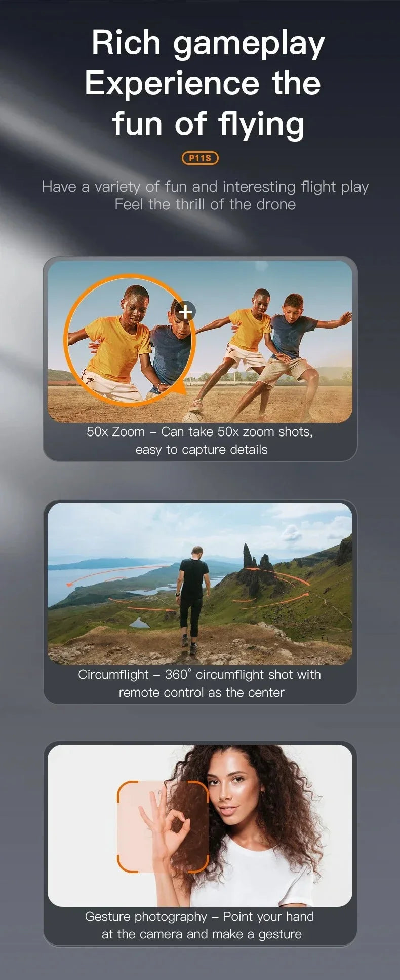 P11S Drone: 8K HD Dual-Camera, 4-Way Obstacle Avoidance, Optical Flow & ESC - view 13