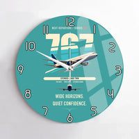 Thumbnail for Boeing 767-300ER design on turquoise no frame wall clock