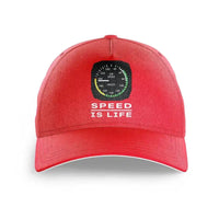 Thumbnail for Speed Is Life printed hat - red