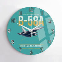 Thumbnail for B-58A Hustler design on turquoise no frame wall clock