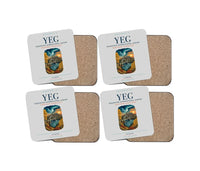Thumbnail for Edmonton International Airport (YEG) design on light gray 4 pieces set coaster