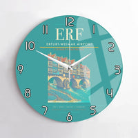 Thumbnail for Erfurt-Weimar Airport (ERF) design on turquoise no frame wall clock