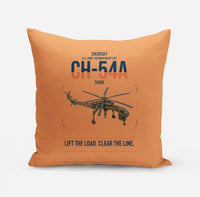 Thumbnail for Sikorsky CH-54A Tarhe design on orange pillow