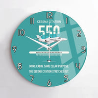 Thumbnail for Cessna Citation 550 - Citation II design on turquoise no frame wall clock
