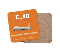 Thumbnail for E-4B Nightwatch design on orange 1 piece coaster