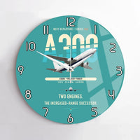 Thumbnail for Airbus A300B4 design on turquoise no frame wall clock