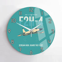Thumbnail for F2H-4 Banshee design on turquoise no frame wall clock