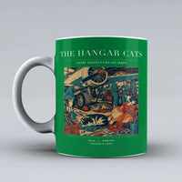 Thumbnail for VINTAGE G4137 - The Hangar Cats - Ceramic Mug design on green