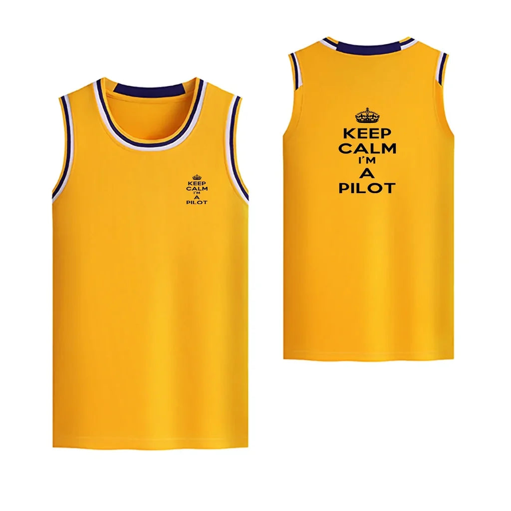 Customisable Keep Calm I'm A Pilot Basketball Print - view 10