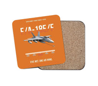 Thumbnail for F A-18E F Buddy Tanker design on orange 1 piece coaster