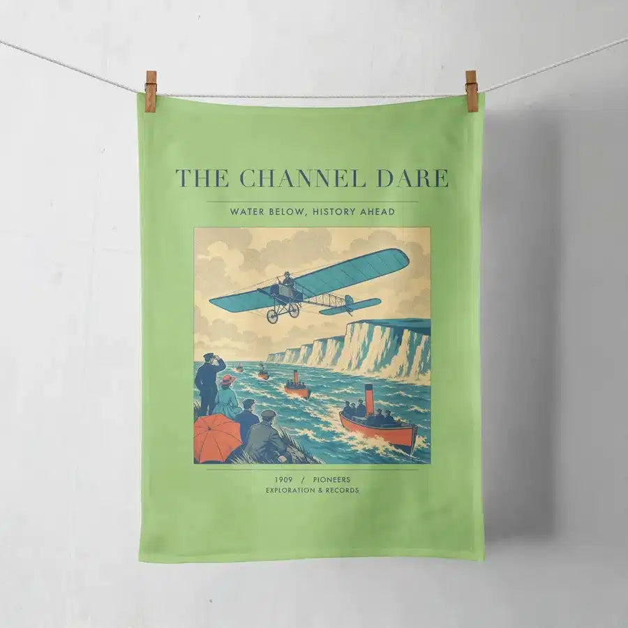 VINTAGE G4324 - The Channel Dare - Designed Towels design on lightgreen