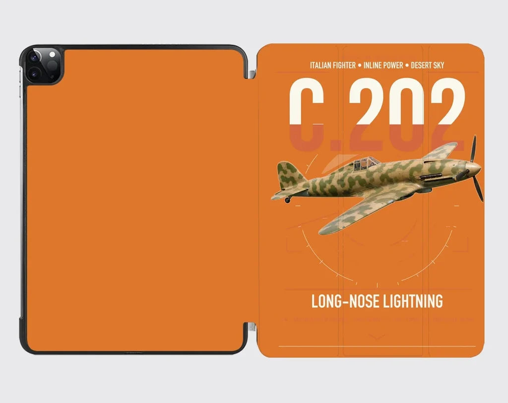 Macchi C.202 Folgore design on orange ipad tablet case