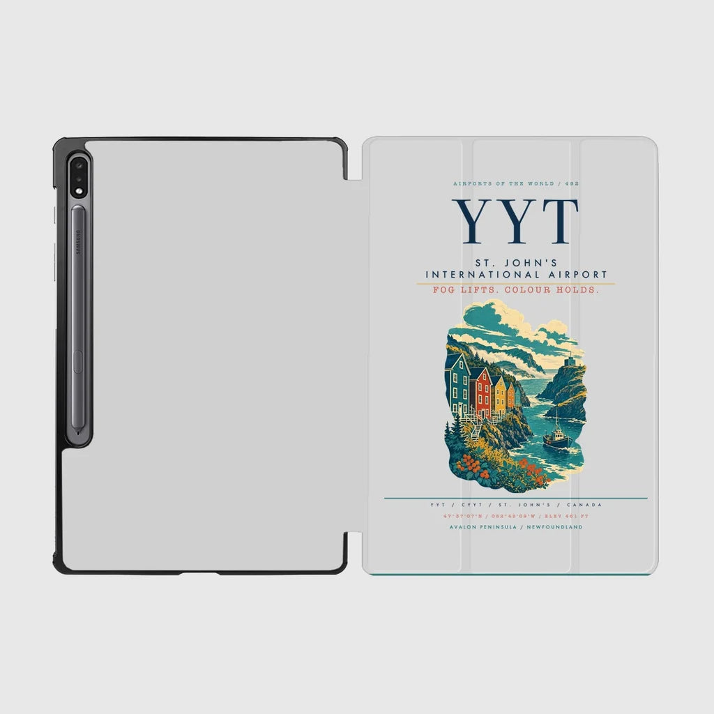 St. John's International Airport (YYT) design on light gray samsung tablet tablet case