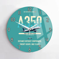 Thumbnail for Airbus A350-900ULR design on turquoise no frame wall clock
