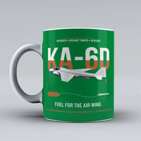Thumbnail for KA-6D Intruder design on green ceramic mug, double-side print