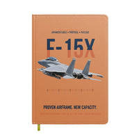 Thumbnail for F-15X Advanced Eagle Proposal Proven Airframe New Capacity design on orange notebook