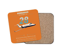 Thumbnail for Bombardier Learjet 28 design on orange 1 piece coaster