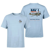 Thumbnail for Fairey Swordfish Mk I design on light blue t-shirt, double-side print
