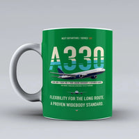 Thumbnail for A330-200 Mug design on green airbus