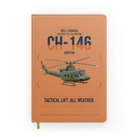 Thumbnail for Bell Canada CH-146 Griffon design on orange notebook