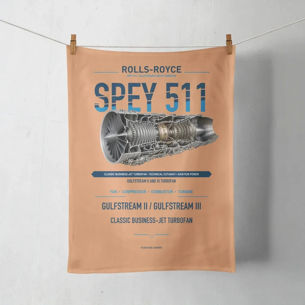 SPEY 511 design on orange towel