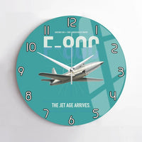 Thumbnail for F-80C Shooting Star design on turquoise no frame wall clock
