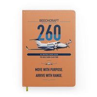 Thumbnail for Beechcraft King Air 260 design on orange notebook