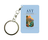Thumbnail for Antalya Airport (AYT) design on light blue key chain