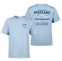 Thumbnail for Cessna Citation Mustang design on light blue double-side t-shirt, double-side print