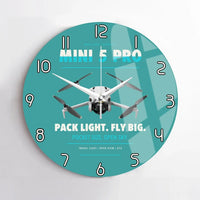 Thumbnail for DJI Mini 5 Pro design on turquoise no frame wall clock