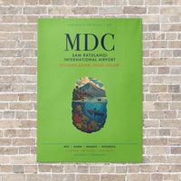 Thumbnail for Sam Ratulangi International Airport MDC vertical canvas print - no frame - light green background