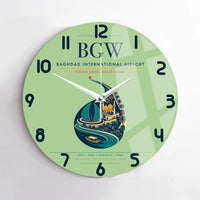 Thumbnail for Baghdad International Airport BGW Wall-Clock No-Frame - Light Green