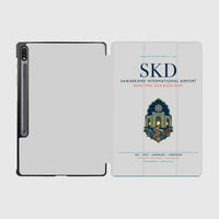 Thumbnail for Samarkand International Airport (SKD) design on light gray samsung tablet tablet case