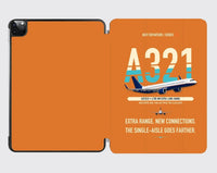Thumbnail for Airbus A321XLR design on orange ipad tablet case