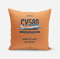 Thumbnail for Convair 580 design on orange pillow