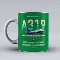 Thumbnail for A319neo Mug design on green airbus