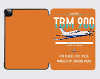 Thumbnail for Daher TBM 900 design on orange ipad tablet case