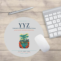 Thumbnail for Toronto Pearson International Airport (YYZ) design on light gray round mouse pad