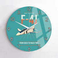 Thumbnail for F-4J Phantom II design on turquoise no frame wall clock