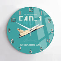 Thumbnail for F4D-1 Skyray design on turquoise no frame wall clock