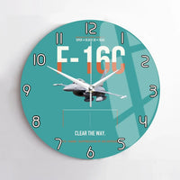 Thumbnail for F-16C Block 50 Clear The Way design on turquoise no frame wall clock